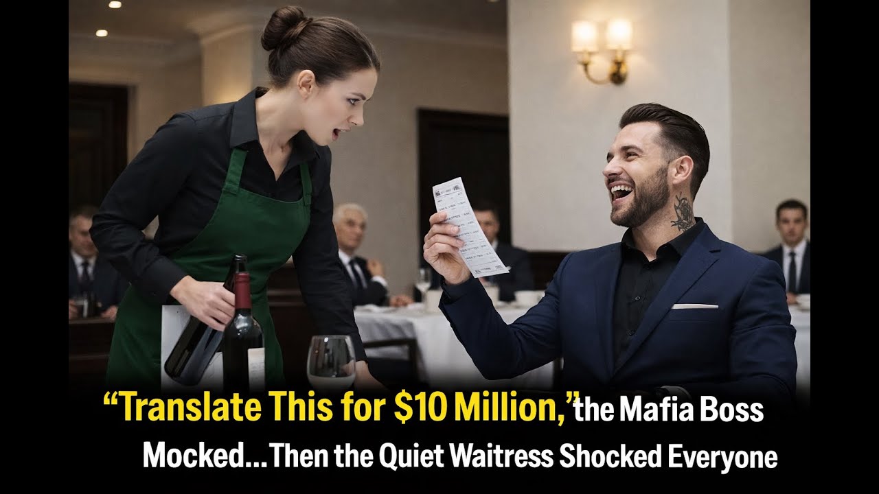 “Translate This for $10 Million,” the Mafia Boss Mocked… Then the Quiet Waitress Shocked Everyone