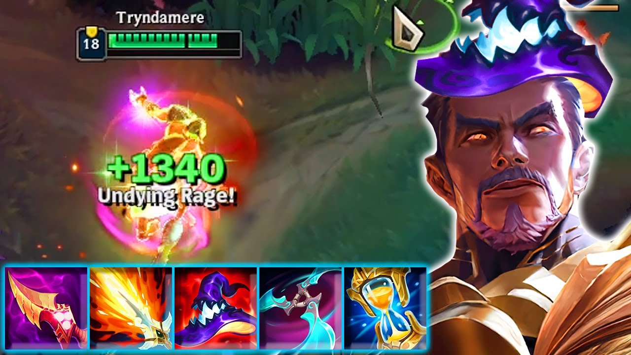 AP TRYNDAMERE HEALS TO FULL HP with Q and ONESHOTS YOU with E