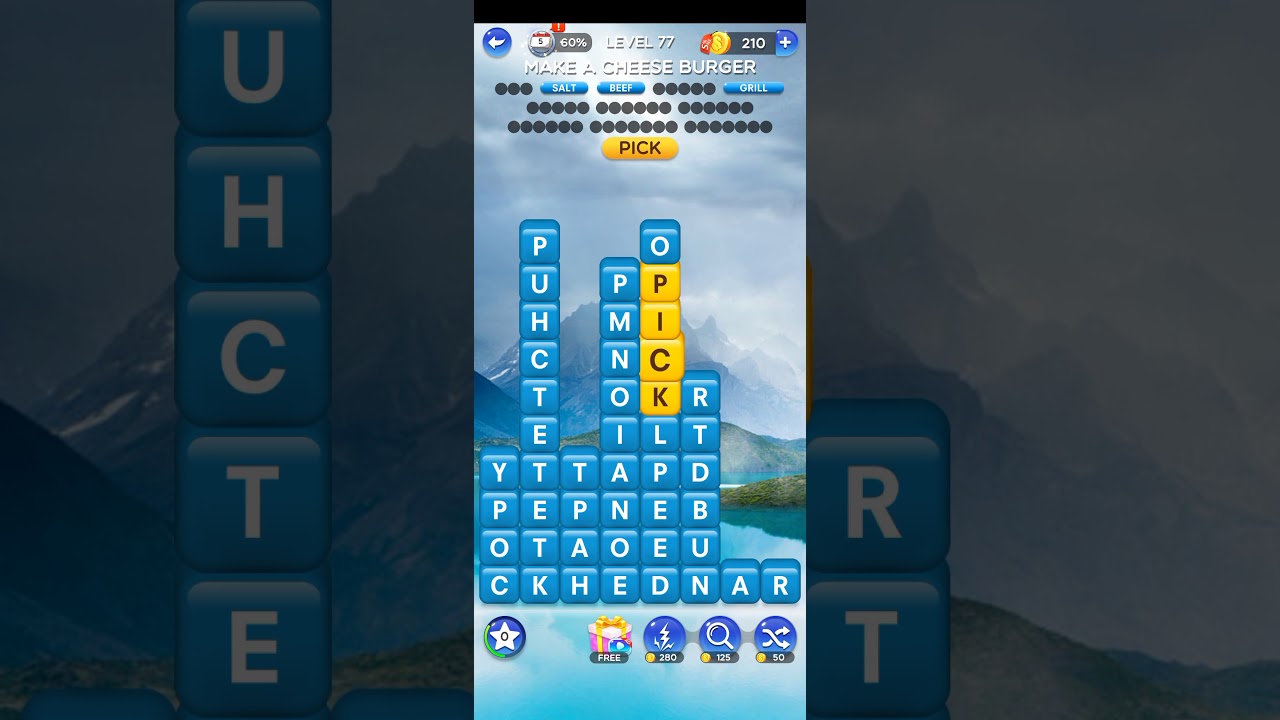 Word Crush Level 77 | Word Crush Make a Cheese Burger