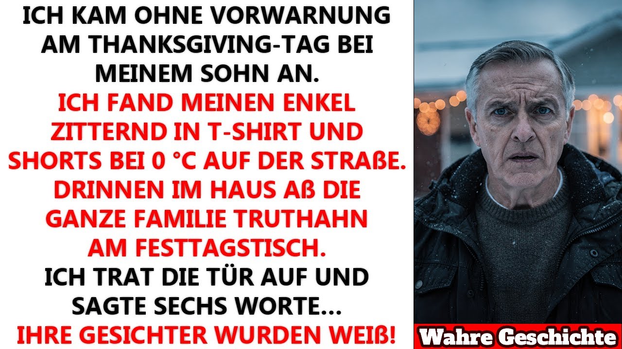 Während mein Enkel an Thanksgiving draußen fror, aß meine Familie drinnen.