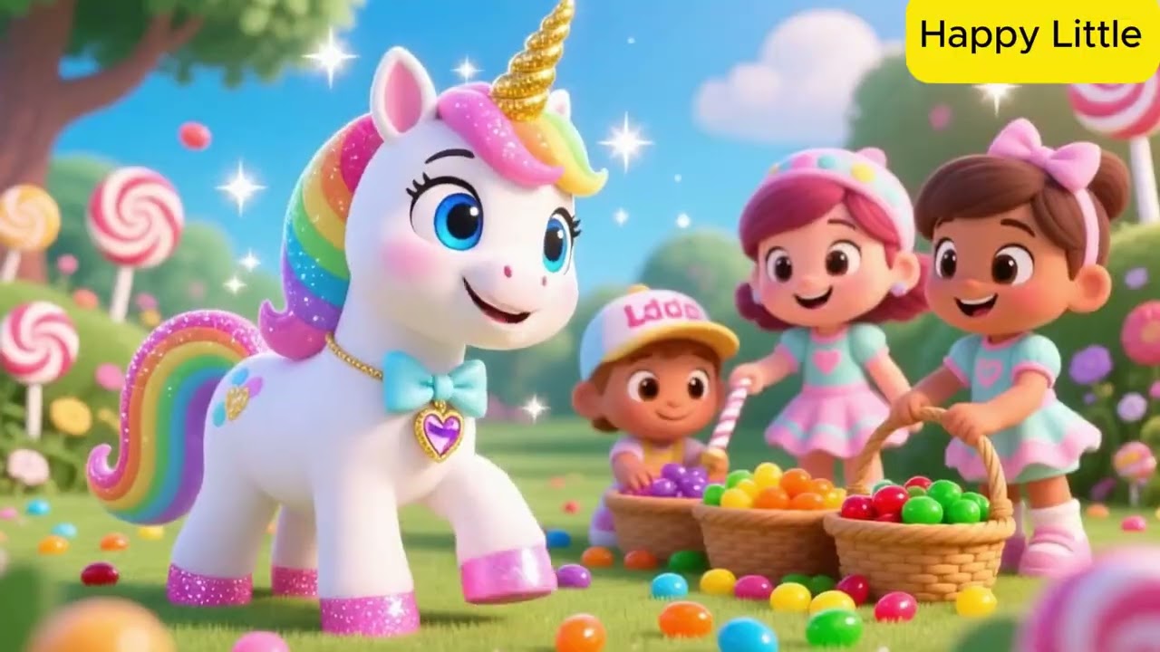 Magical Unicorn in Candy Land | Unicorn Song | Candy World Animation