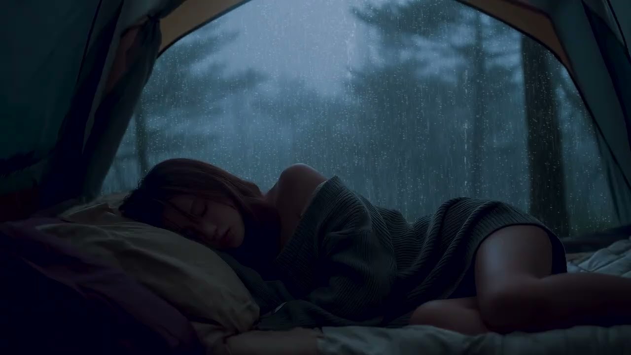 Rain on a Tent Deep in the Forest | Calm Camping Rain Ambience for Sleep and Relaxation