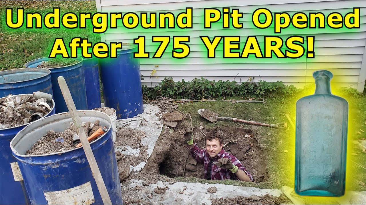 We Uncovered an Underground Pit Buried in a Back Yard 175 Years Ago! Privy Digging Antique Bottles