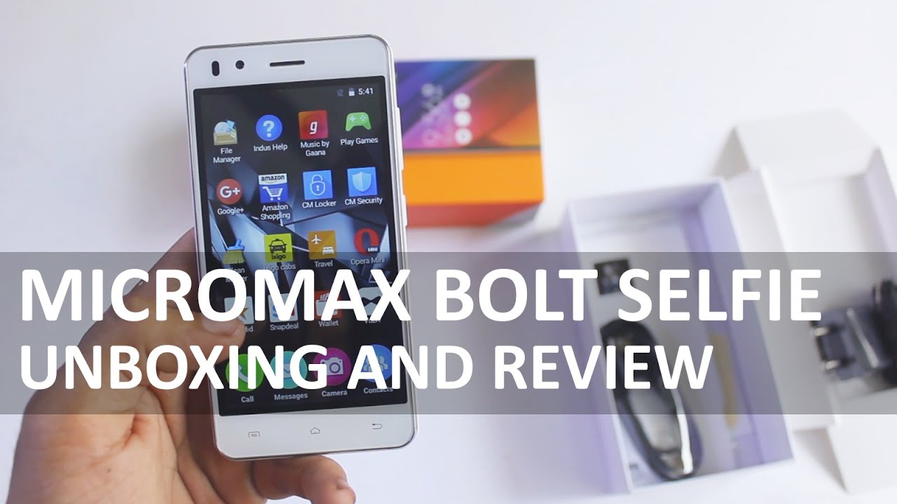 Micromax Bolt Selfie Unboxing And review
