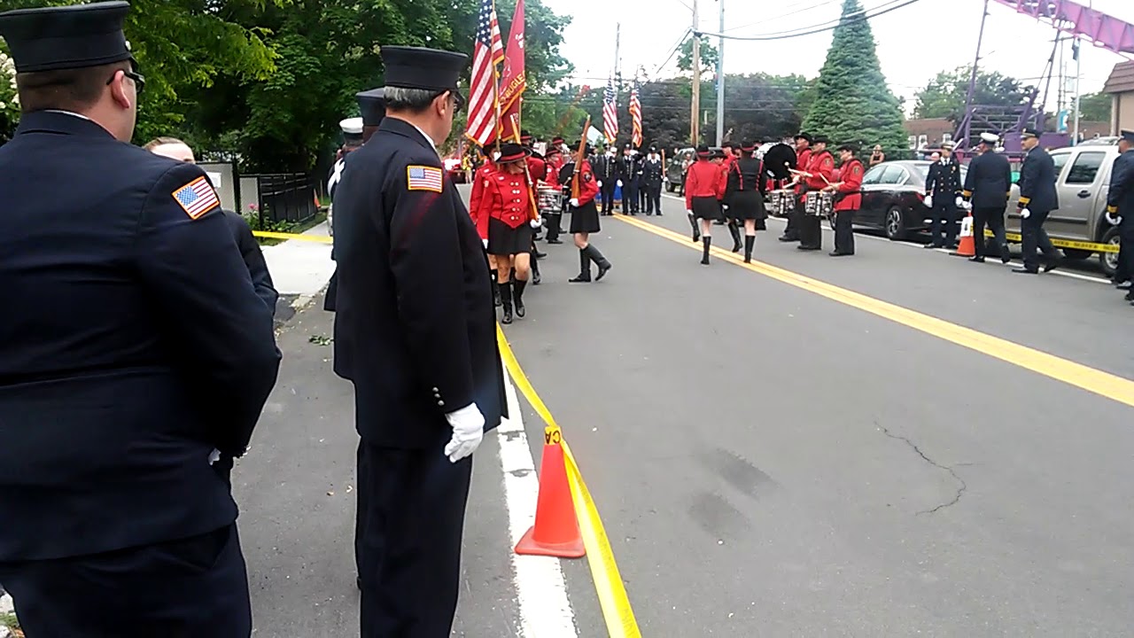Tarrytown VFW marching in 2018 Montrose Firemans parade