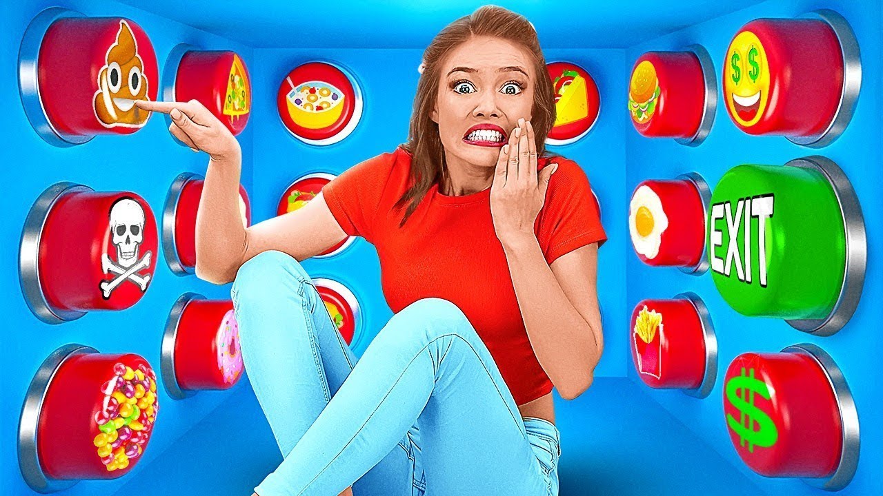 TANTANGAN 1000 TOMBOL MISTERI || Cuma 1 yang Ngelolosin Kamu! 100 Lapis Makanan oleh 123 GO! FOOD