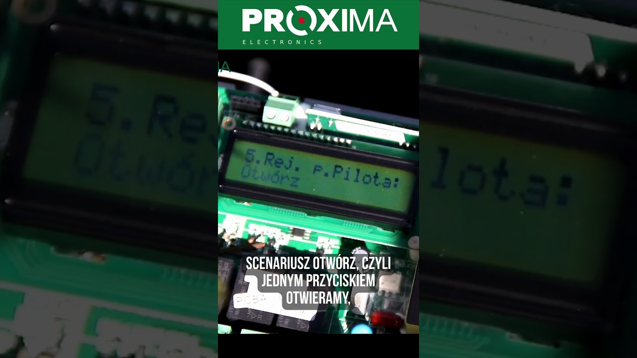 👉Rejestracja przycisku pilota w napędzie bramy przesuwnej Proxima P1000