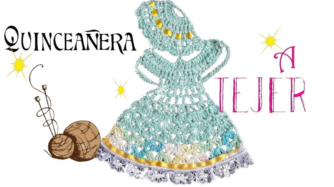 Aplicacion de Quinceañera a Crochet