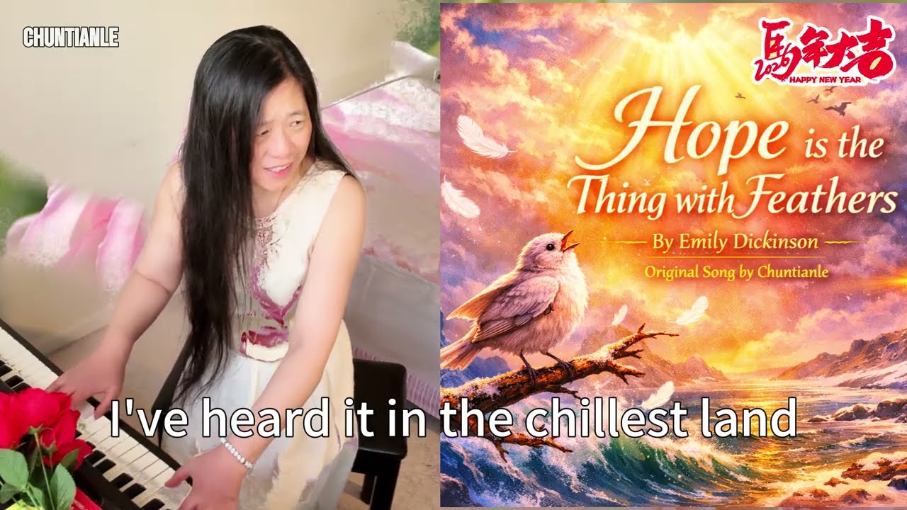 Hope Is the Thing with Feathers， Emily Dickinson | Original Song by Chuntianle，Emotional Poem Music