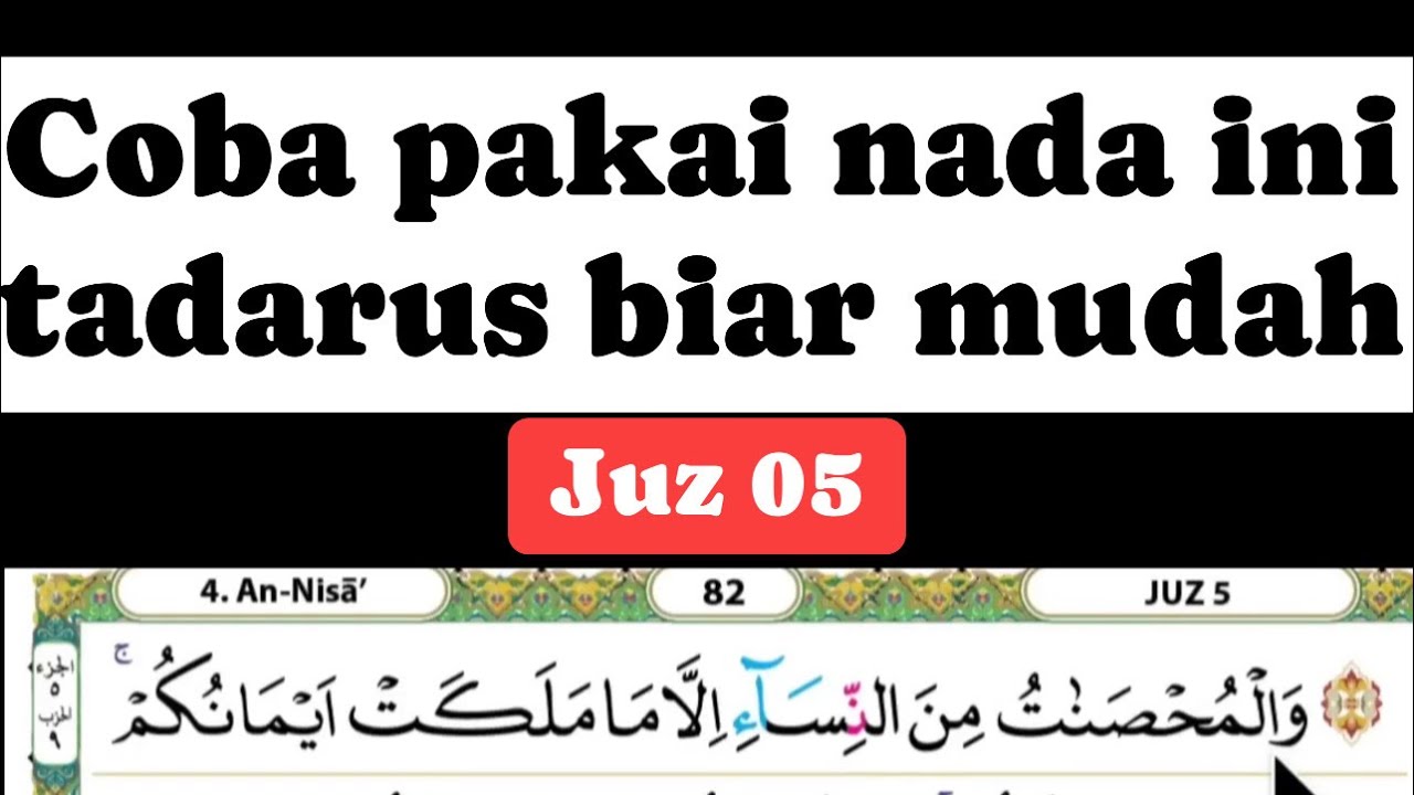 Nada yang mudah untuk tadarus orang terbata bata membaca al qur'an #juz5