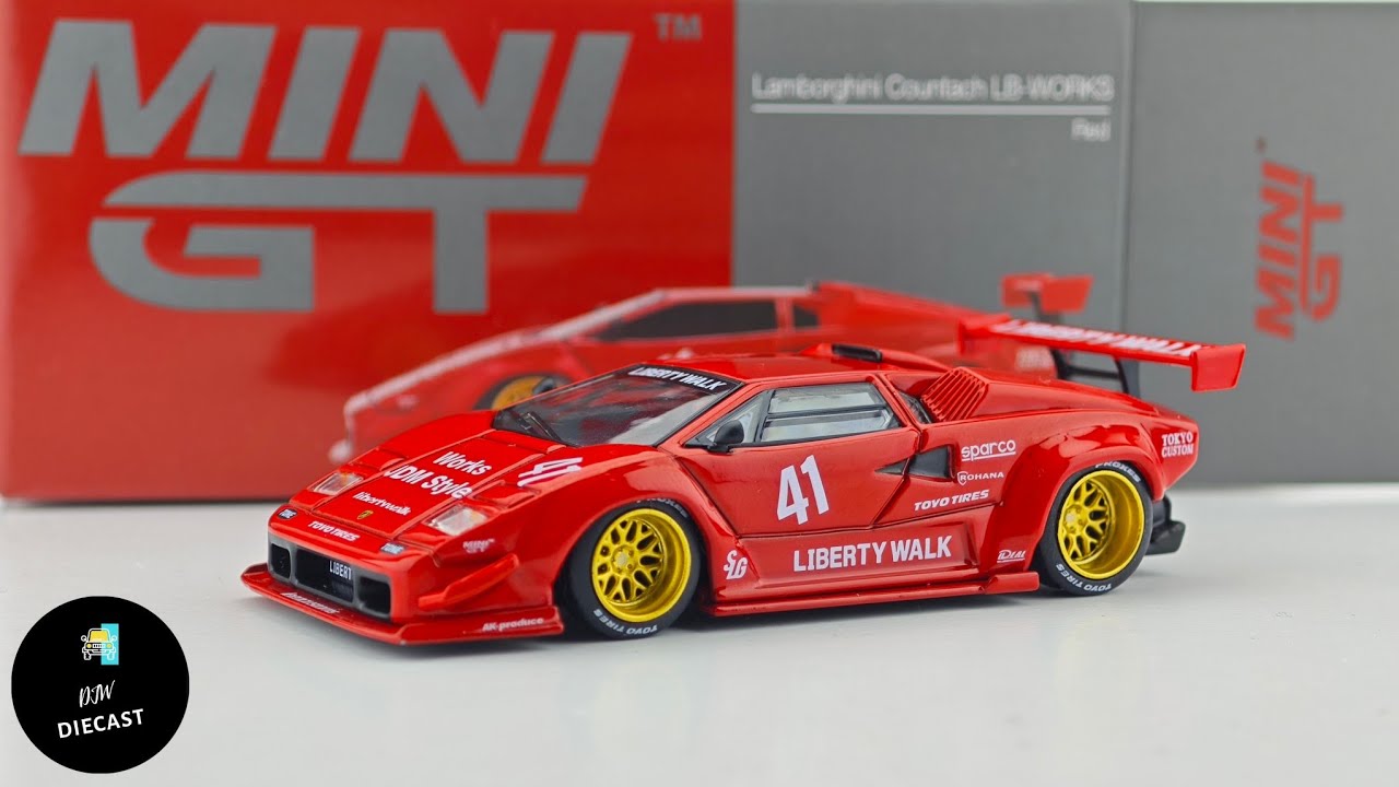 Lamborghini Countach LBWK Red by Mini GT 1/64 | UNBOXING and REVIEW