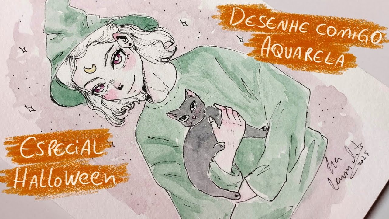 Especial Halloween / Aquarela Bruxinha