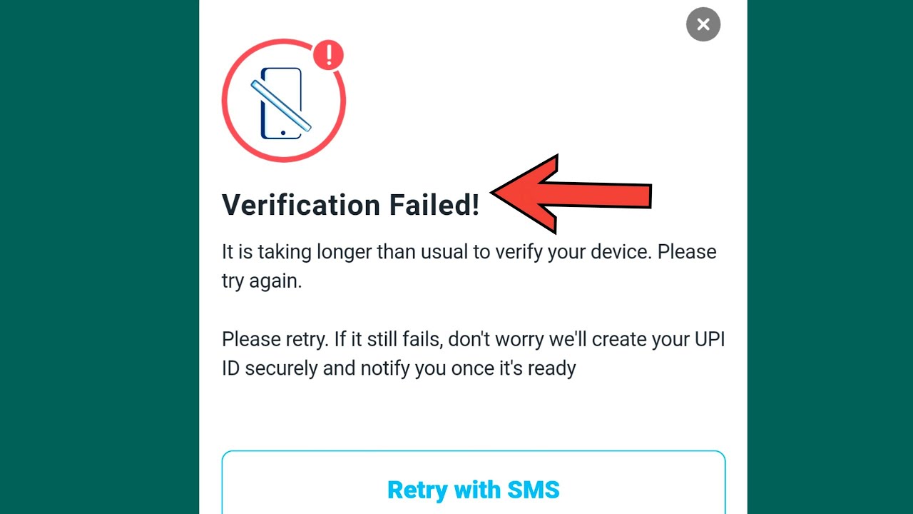 how to fix verification failed in Paytm ?