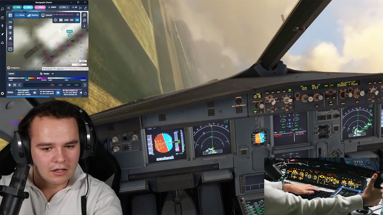 Swiss001 потерпел крушение после взлета в прямом эфире VATSIM