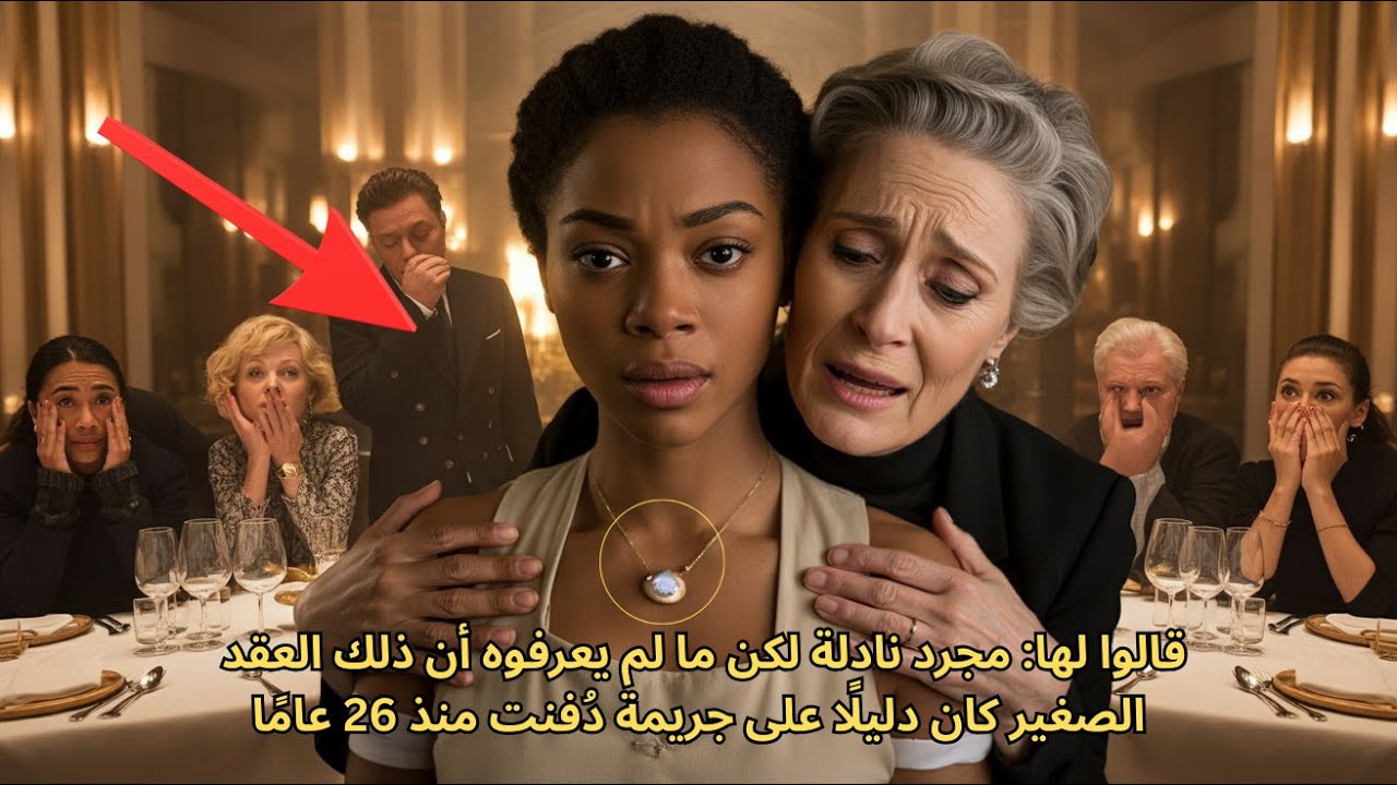 مليارديرة تتجمّد رعبًا عند رؤية عقد في عنق نادلة سوداء… ثم تنفجر بالبكاء وتحتضنها أمام الجميع