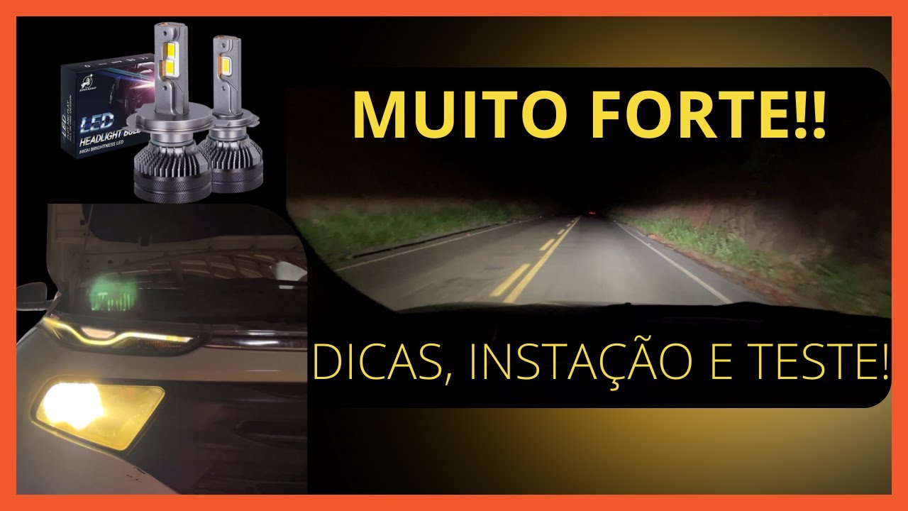 Lâmpada de led K5C 4300k no farol da FIAT TORO, a melhor do mercado ! Isso sim é led de qualidade!!