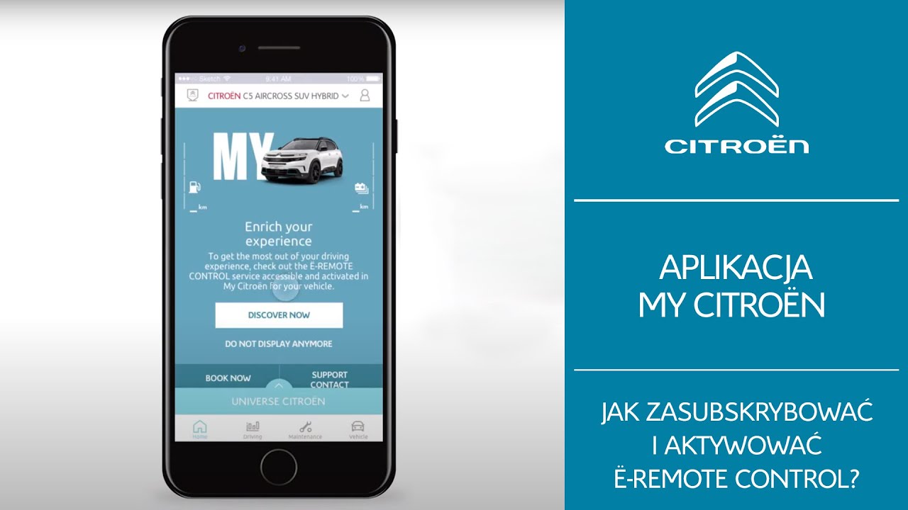 W jaki spos&oacute;b subskrybować i aktywować &Euml;-Remote Control, dostępną w Twojej aplikacji My Citro&euml;n?