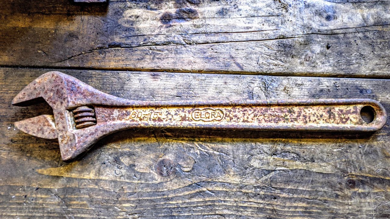 Adjustable Wrench Restoration. Rusted Tool Salvage.