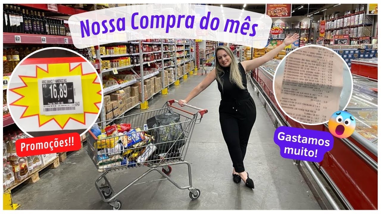 COMPRA DO MÊS DE AGOSTO | MERCADO ATACADISTA | COMPRAS PARA UM CASAL