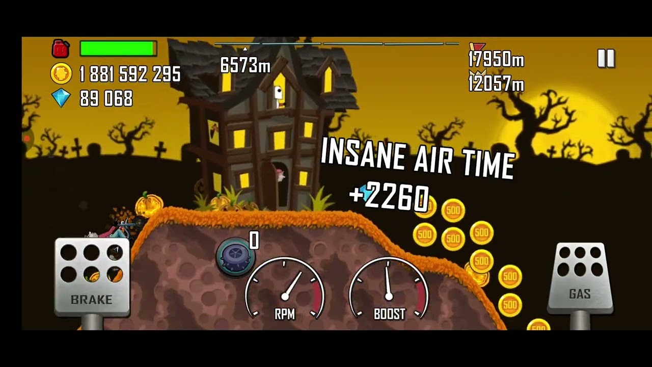 Hill Climb Racing: Minibike + Haunted 13316m