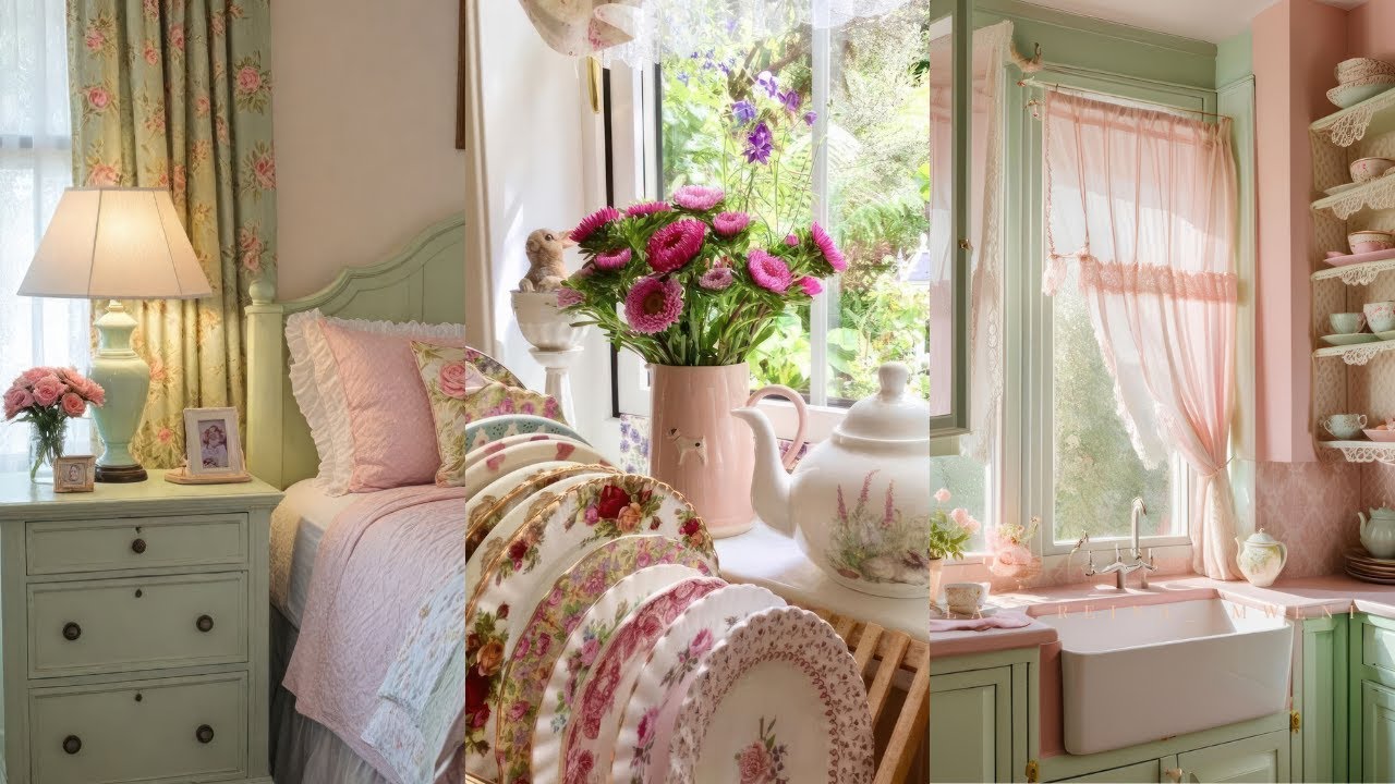 Creating an Olive Pink Farmhouse Cottage Aesthetic | Cozy Romantic Home Decor Ideas