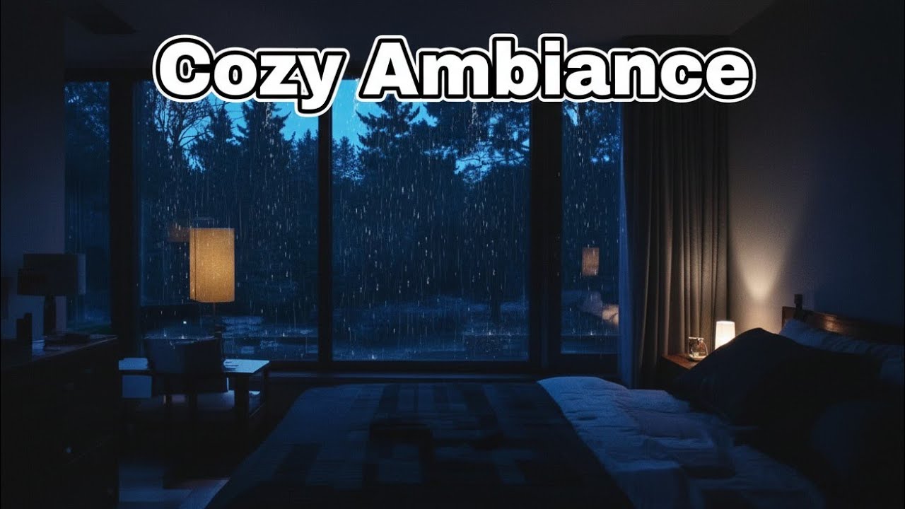 Gentle Piano and Rain Sounds for Deep Sleep & Stress Relief | Peaceful Night Ambience