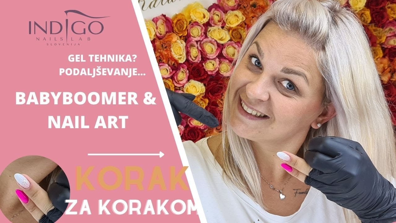 Babyboomer | Nail Art | Geli | Indigo Nails | Podaljševanje