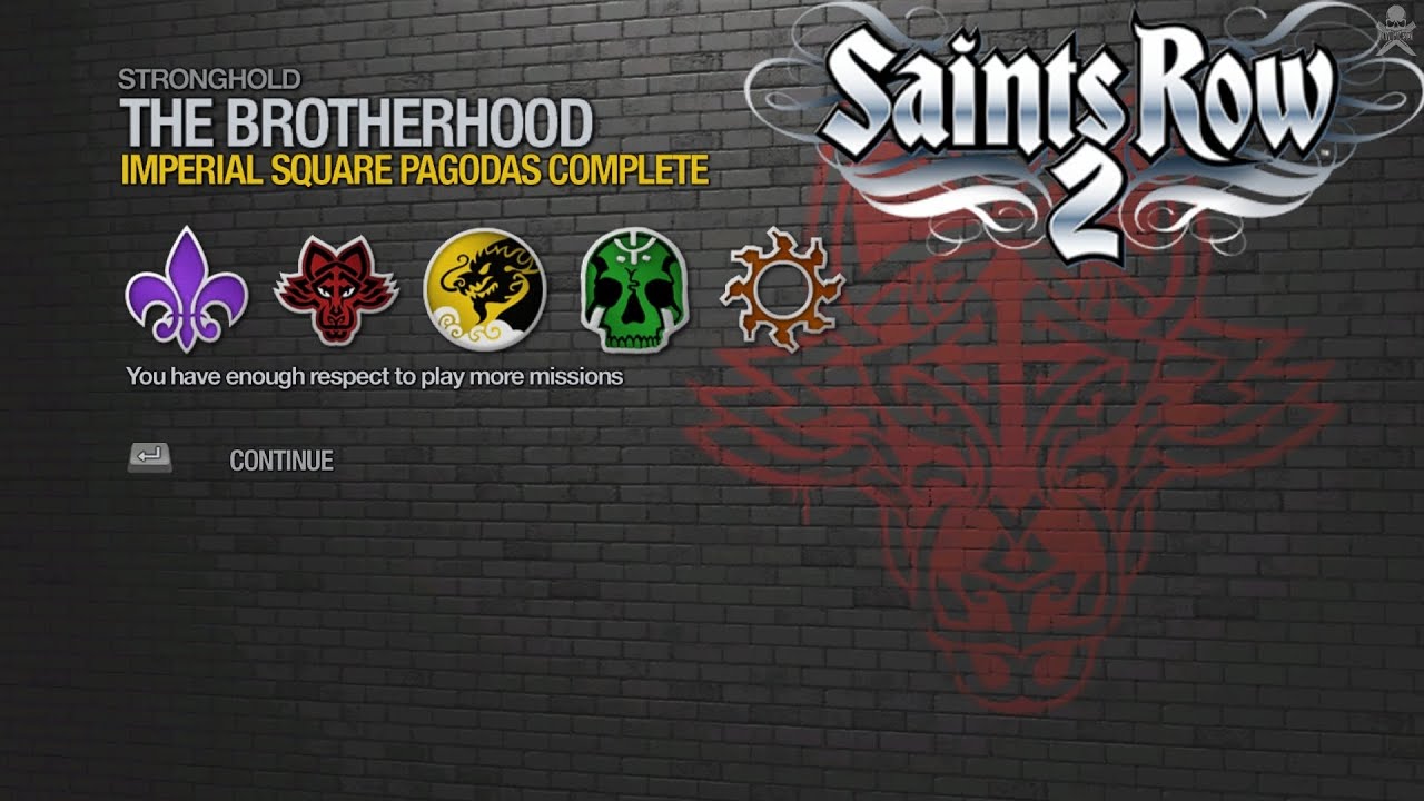 Saints Row 2 - All Brotherhood Strongholds (1080p60fps)