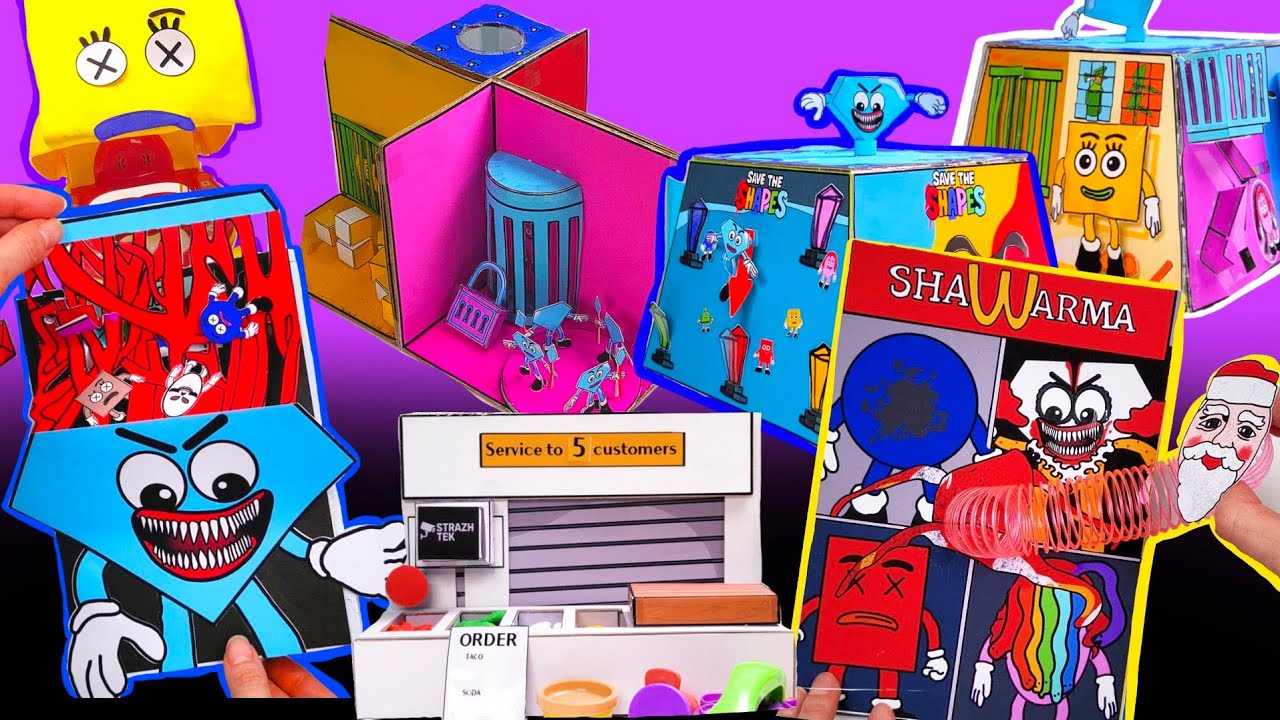 💎SAVE THE SHAPES&🌮SWARMA KIOSK 5GAMEBOOK, GAMEBOARD- SQUISHY PLAY