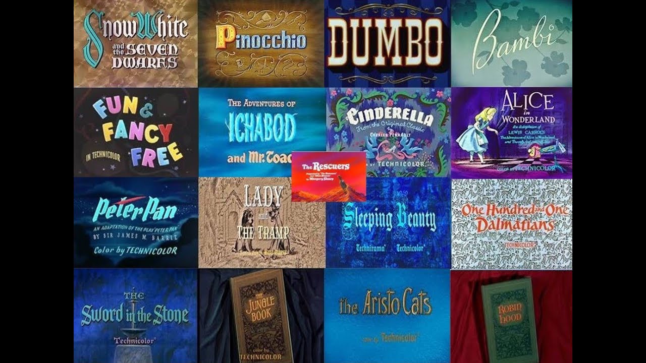 Classic Disney Movie Title Sequences