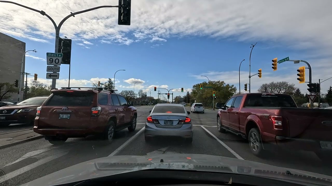 Saturday Drive Tour Winnipeg Manitoba Canada 4K 60fps HD Video
