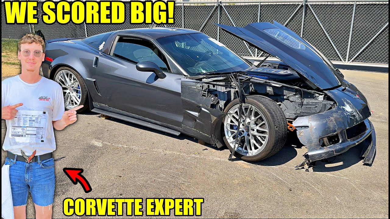 Восстановление разбитого Corvette ZR1 со скрытыми улучшениями!!!