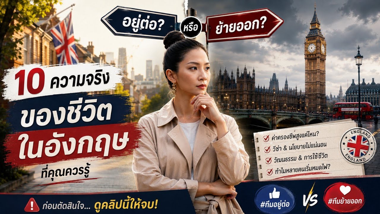 อยู่ต่อหรือย้ายออก? 🔥 10 ความจริง “ชีวิตในอังกฤษ” ที่คุณควรรู้ก่อนจะสายไป! ⏳💥