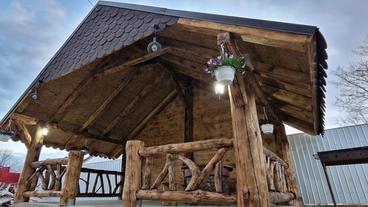 How to build a rustic pavilion step by step!