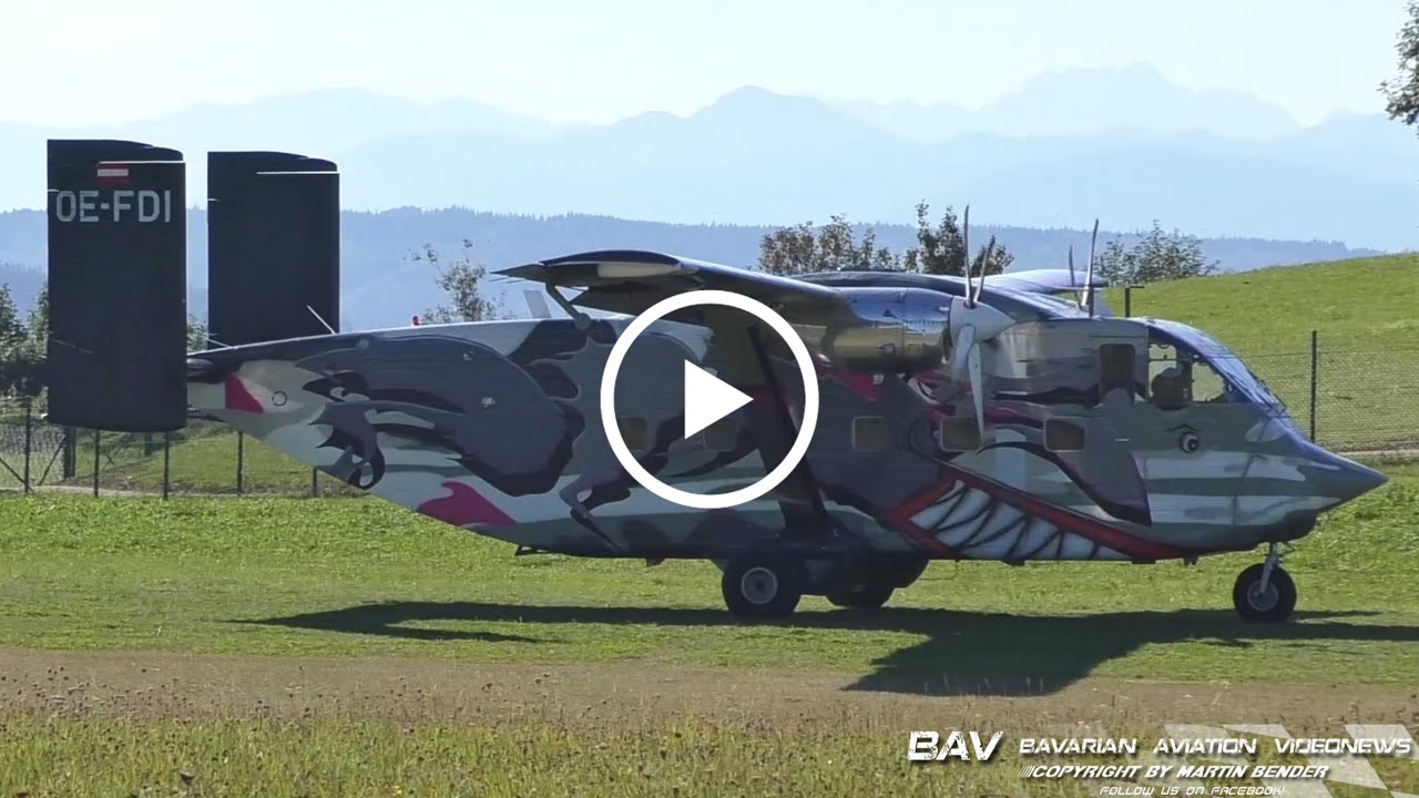 Short SC7 Skyvan - Pink Aviation Services OE-FDI - landing at Altenstadt Army Airfield