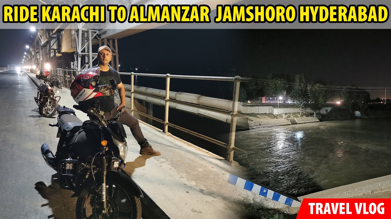 Bike Ride Karachi to Jamshoro Almanzar Hyderabad 2022 | Suzuki GR150 | M9 motorway  | Travel Vlog