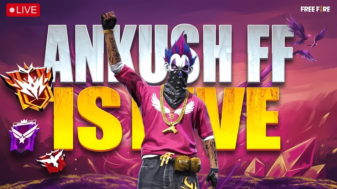 🔴[Live] Free Fire New Rank Season Rank Push Live 06/75 DAY😱ANKUSH FF #freefire #shortsfeed #shorts