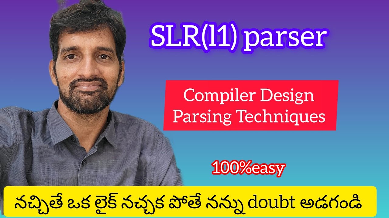 SLR(1) Grammar | Parsing | Compiler Design | Telugu Tutorial