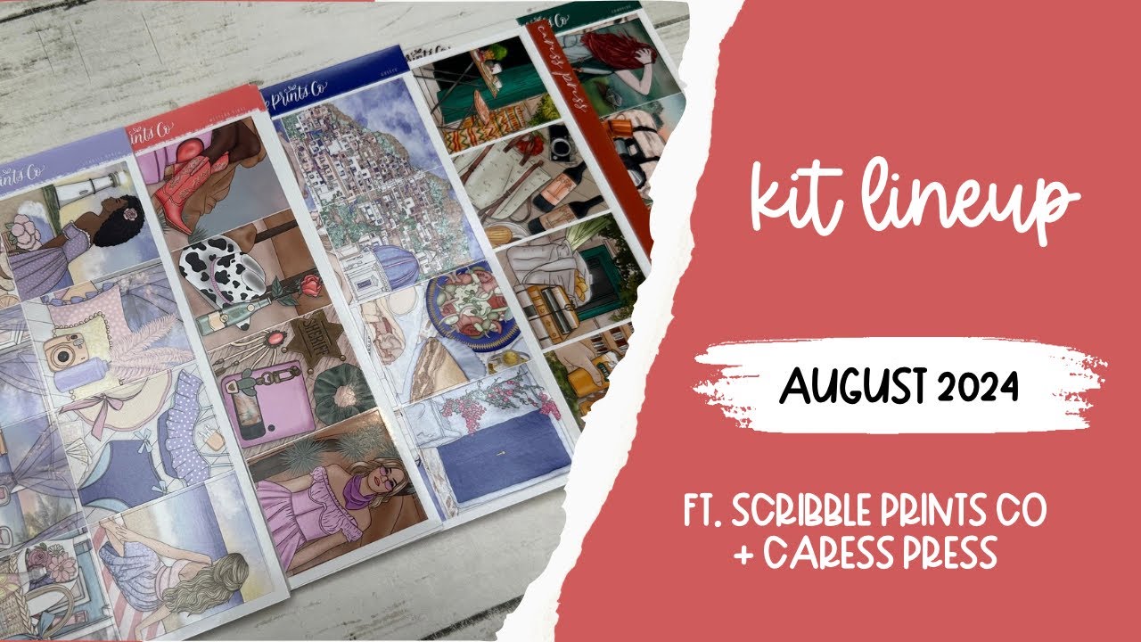 August 2024 Kit Line Up // ScribblePrintsCo + CaressPress