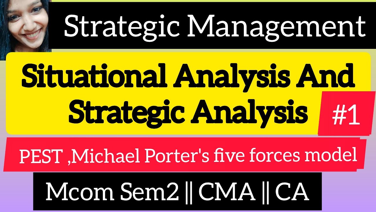 Situational Analysis And Strategic Analysis||Part 1||Strategic Management || Mcom ||CMA