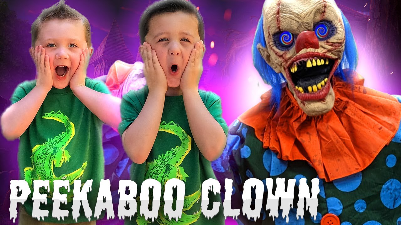 Peekaboo Clown Spirit Halloween | Unbox Setup Halloween Animatronics | Animated Life Size Clown