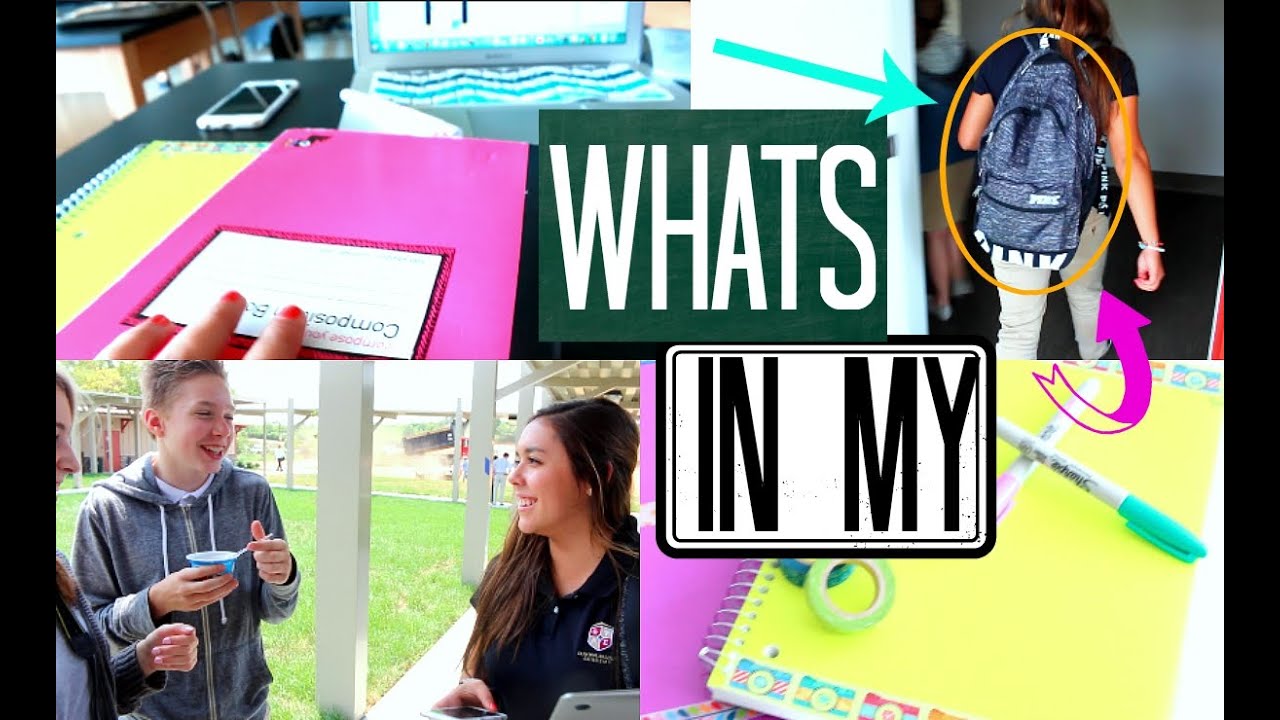 Whats In My Backpack + Essentials for SCHOOL