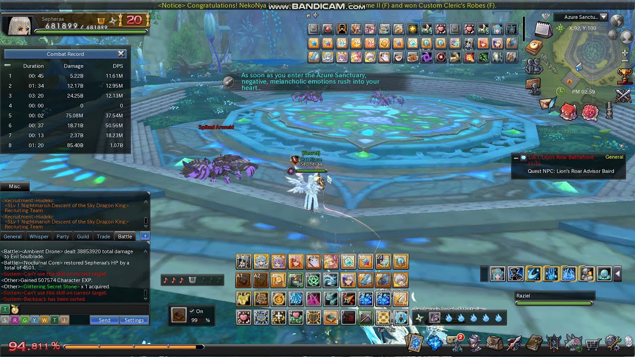 Aurakingdom.to Bard Lightning DPS S20 New Dungeon Azure Sanctuary