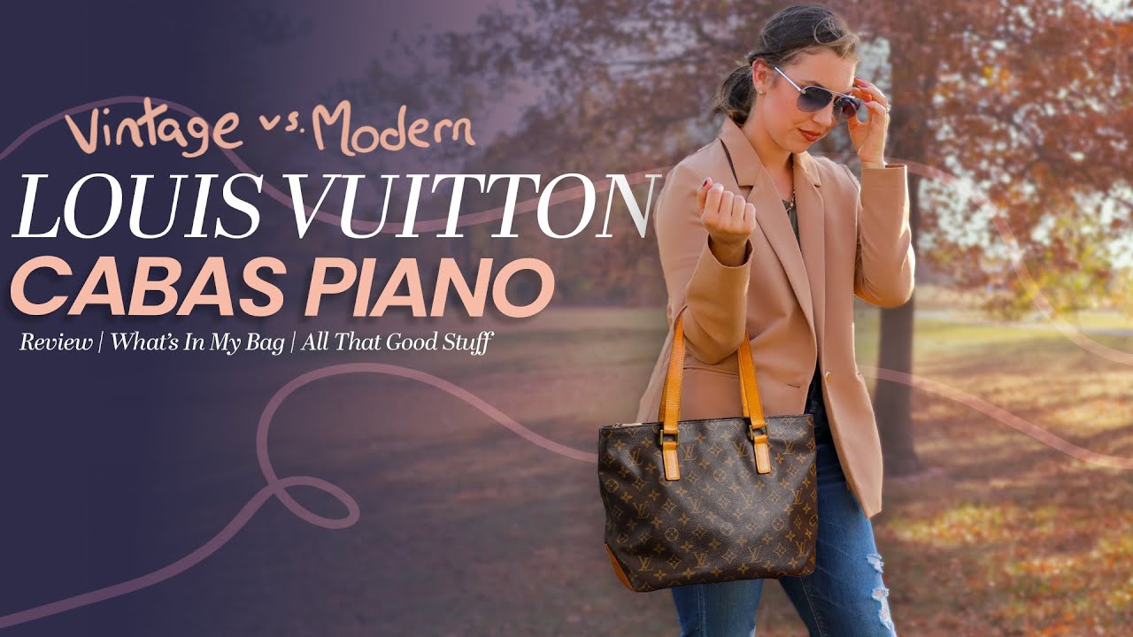 Обзор винтажной сумки для фортепиано Louis Vuitton Cabas: что в моей сумке + сравнение с современ...