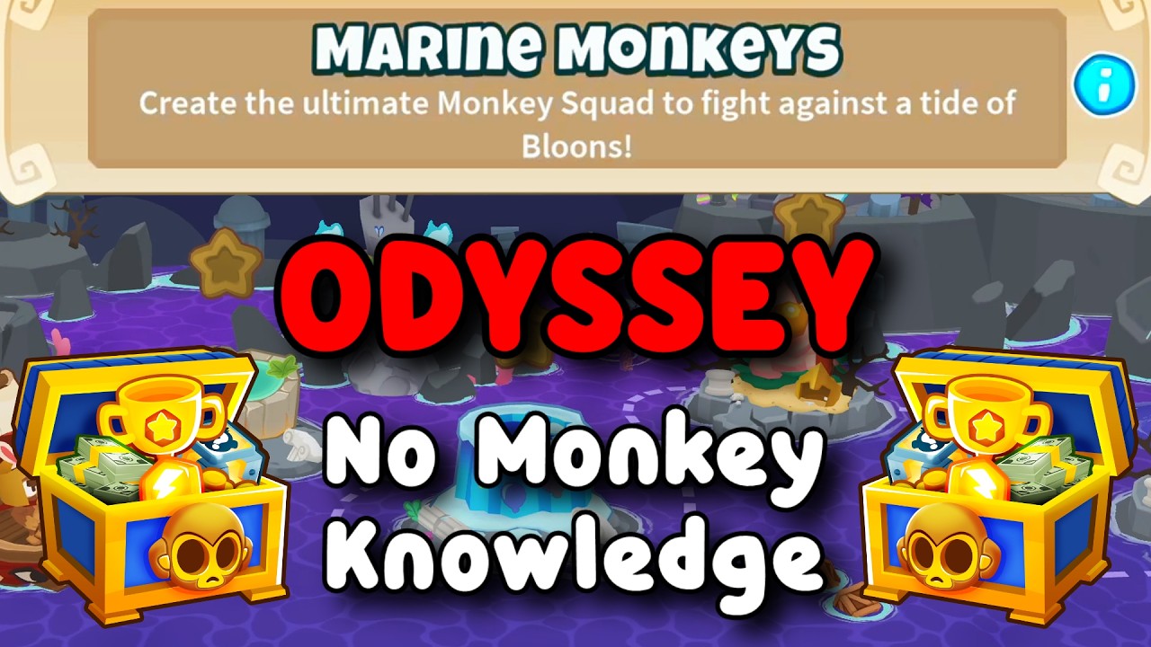 BTD6 Odyssey | No Monkey Knowledge Guide | Hard Mode Tutorial | Marine Monkeys