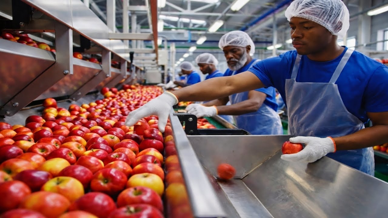 Inside a Fruit Juice Processing Plant &ndash; Full Industrial Process From Fruit to Bottle
