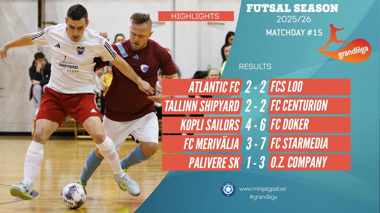 Matchday 15 (22-Feb-26) Highlights, Grandliiga Futsal 2025/26