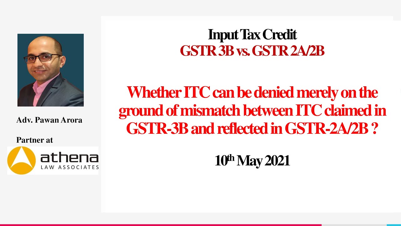 ITC Mismatch GSTR 3B vs  2A - ITC cannot be denied merely on ground of Mismatch