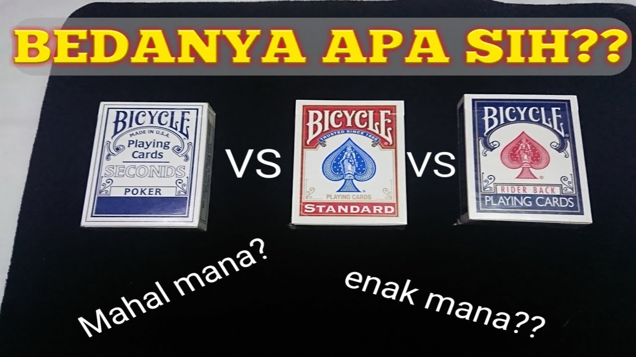 Ini Perbedaan Kartu BICYCLE Seconds, Standart & Rider Back