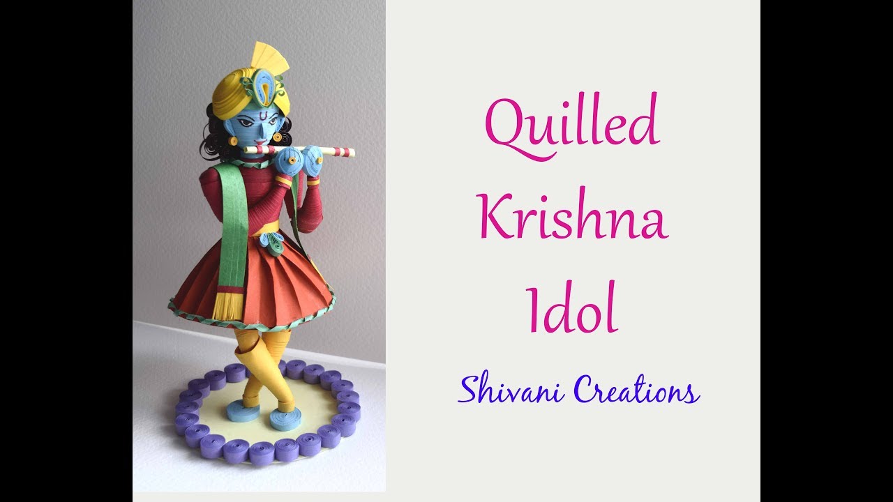 Quilling Krishna Idol/ How to make Quilled Krishna Statue for Janmashtami